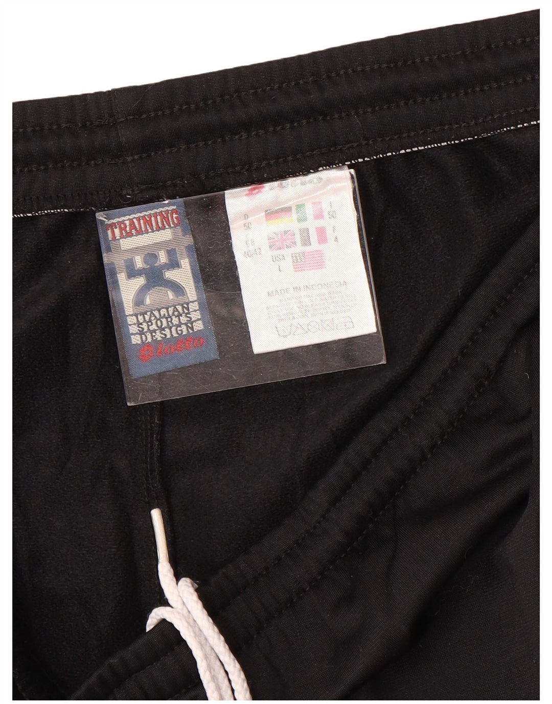 Lotto Herren-Trainingshose, UK 40/42, Größe L, Schwarz, Polyester