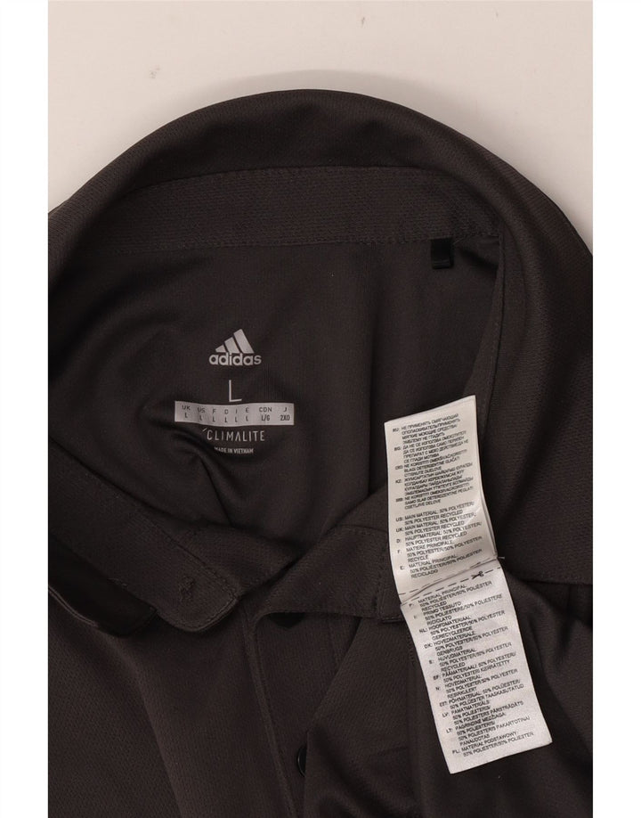 ADIDAS Herren Climalite Poloshirt, großes graues Polyester