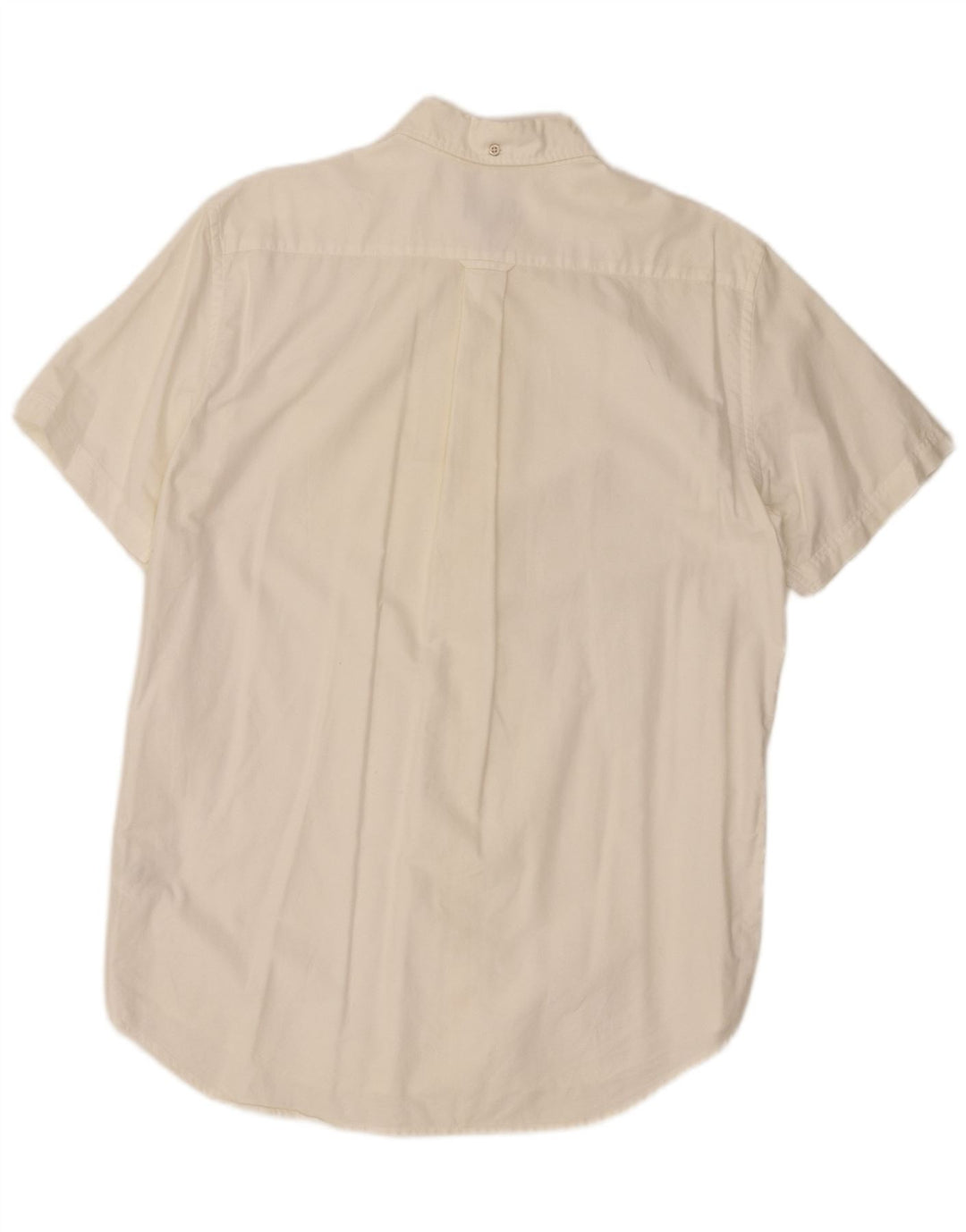 Gant Herren-Hemd, kurzärmelig, normale Passform, Größe 39/40, 15 3/4, mittelweiß