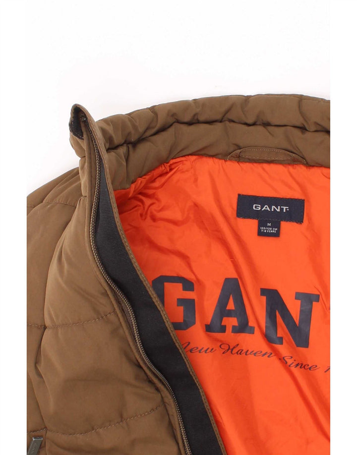 Gant Wattierte Weste für Jungen, 7–8 Jahre, mittelbraunes Polyester