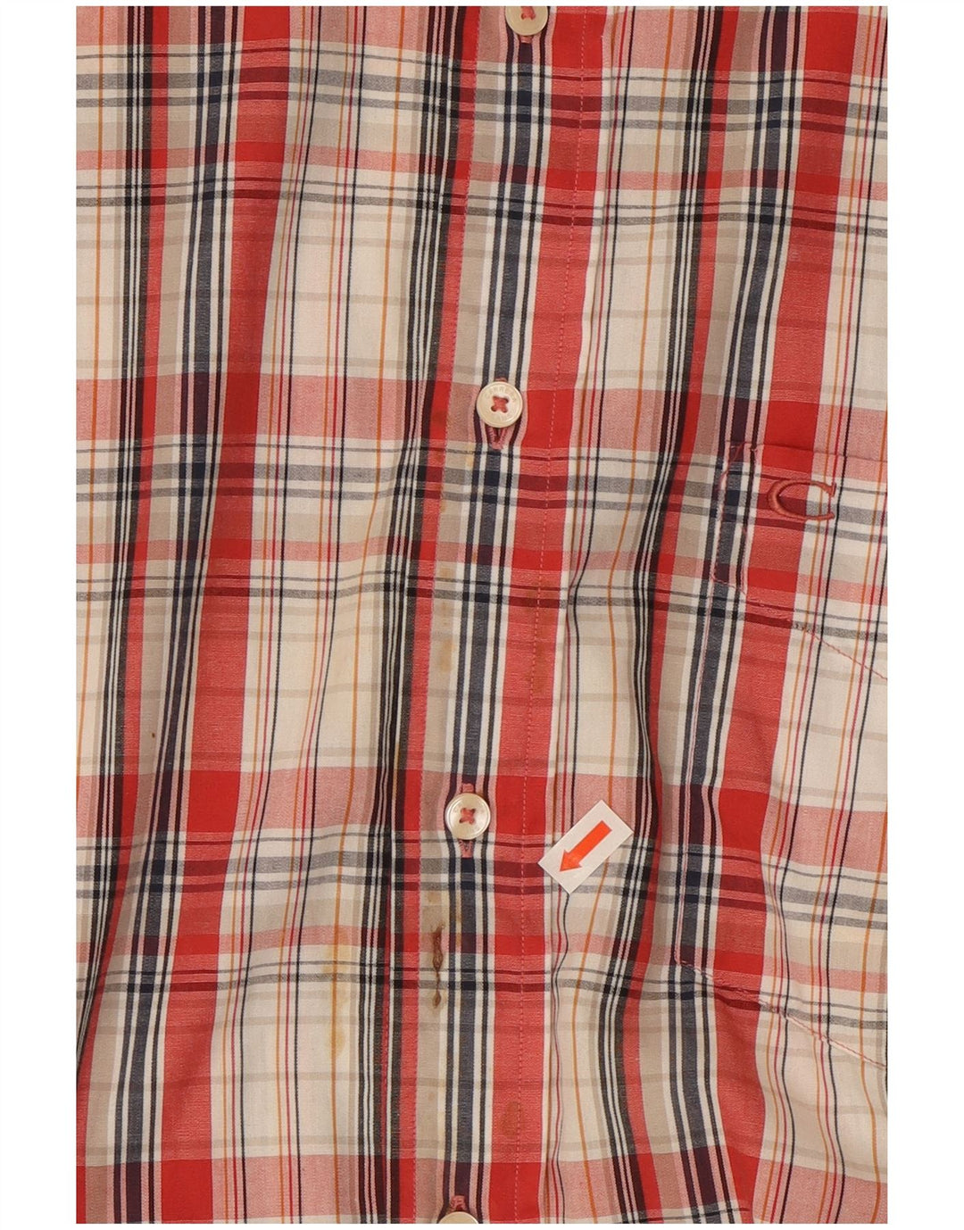 Carrera Herren Kurzarmhemd 2XL rot kariert Baumwolle