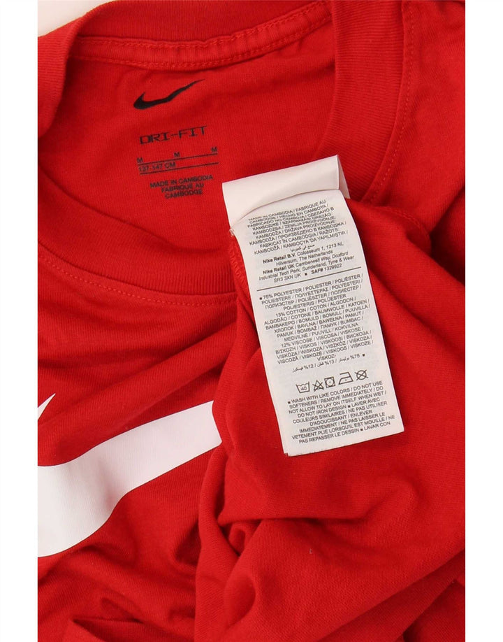 Nike Dri Fit Grafik-T-Shirt für Jungen, 10–11 Jahre, mittelrotes Polyester