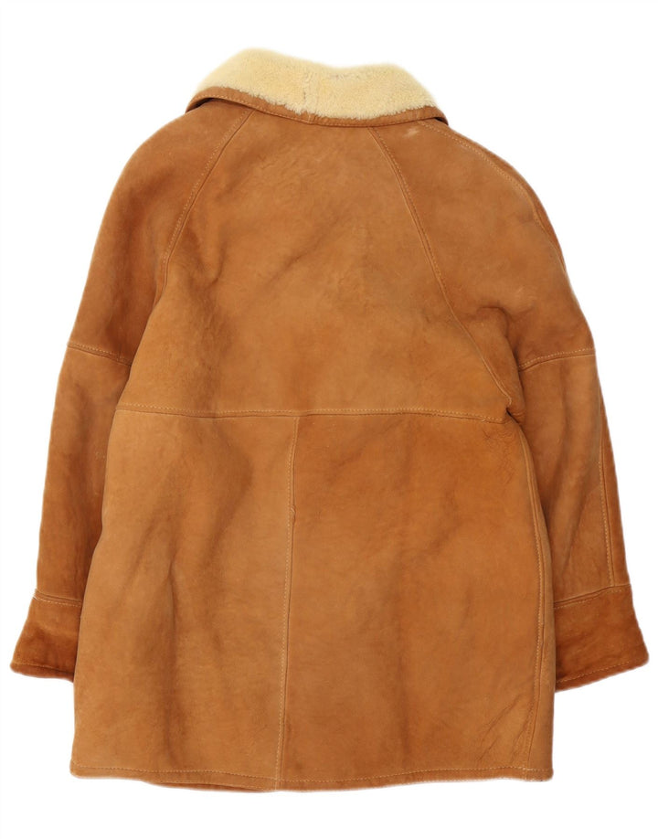 Vintage Herren Shearling Jacke US 6 Mittelbraun