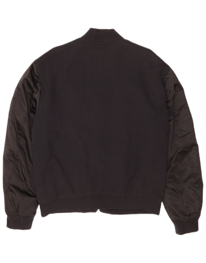 Calvin Klein Jeans Herren Bomberjacke UK 40 Große schwarze Baumwolle
