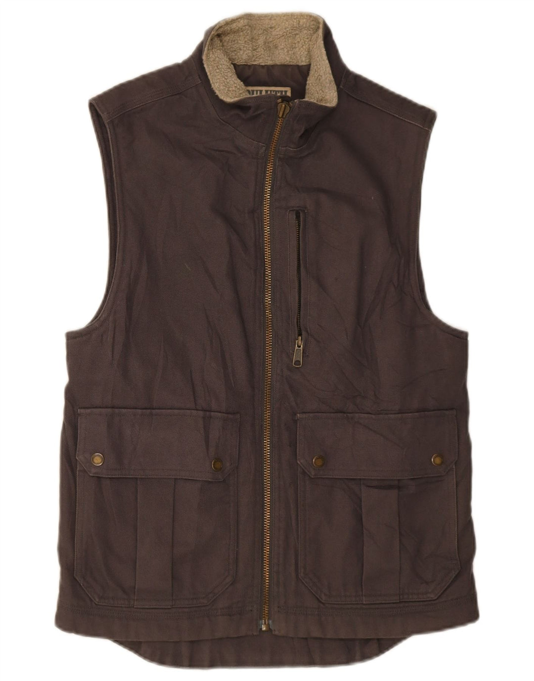 Duluth Trading Herren Utility Gilet UK 36 Small Braun Baumwolle