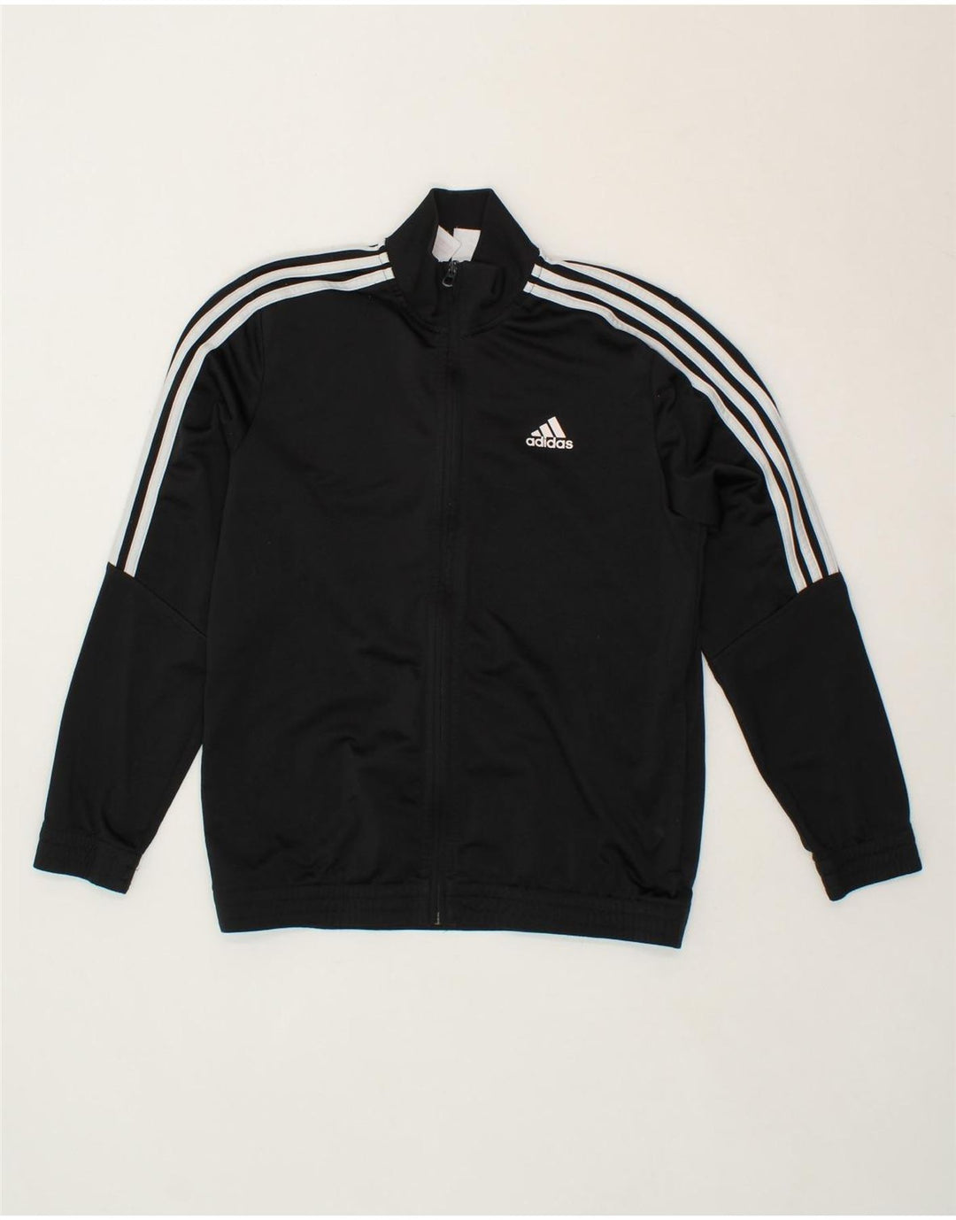 ADIDAS Boys Tracksuit Top Jacket 13-14 Years Black Polyester Vintage Adidas and Second-Hand Adidas from Messina Hembry 
