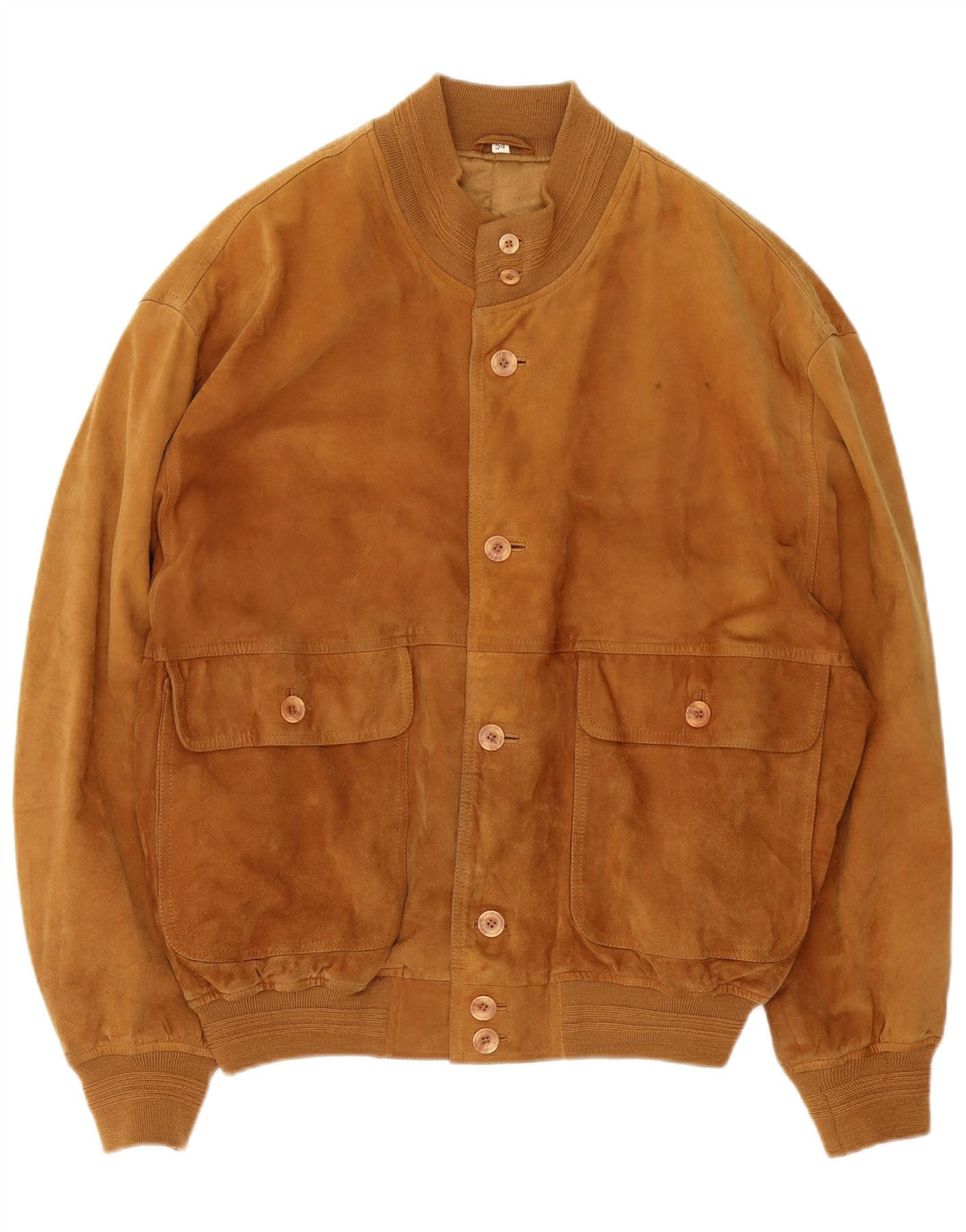 Vintage Herren Wildleder Bomberjacke IT 54 2XL Braunes Leder