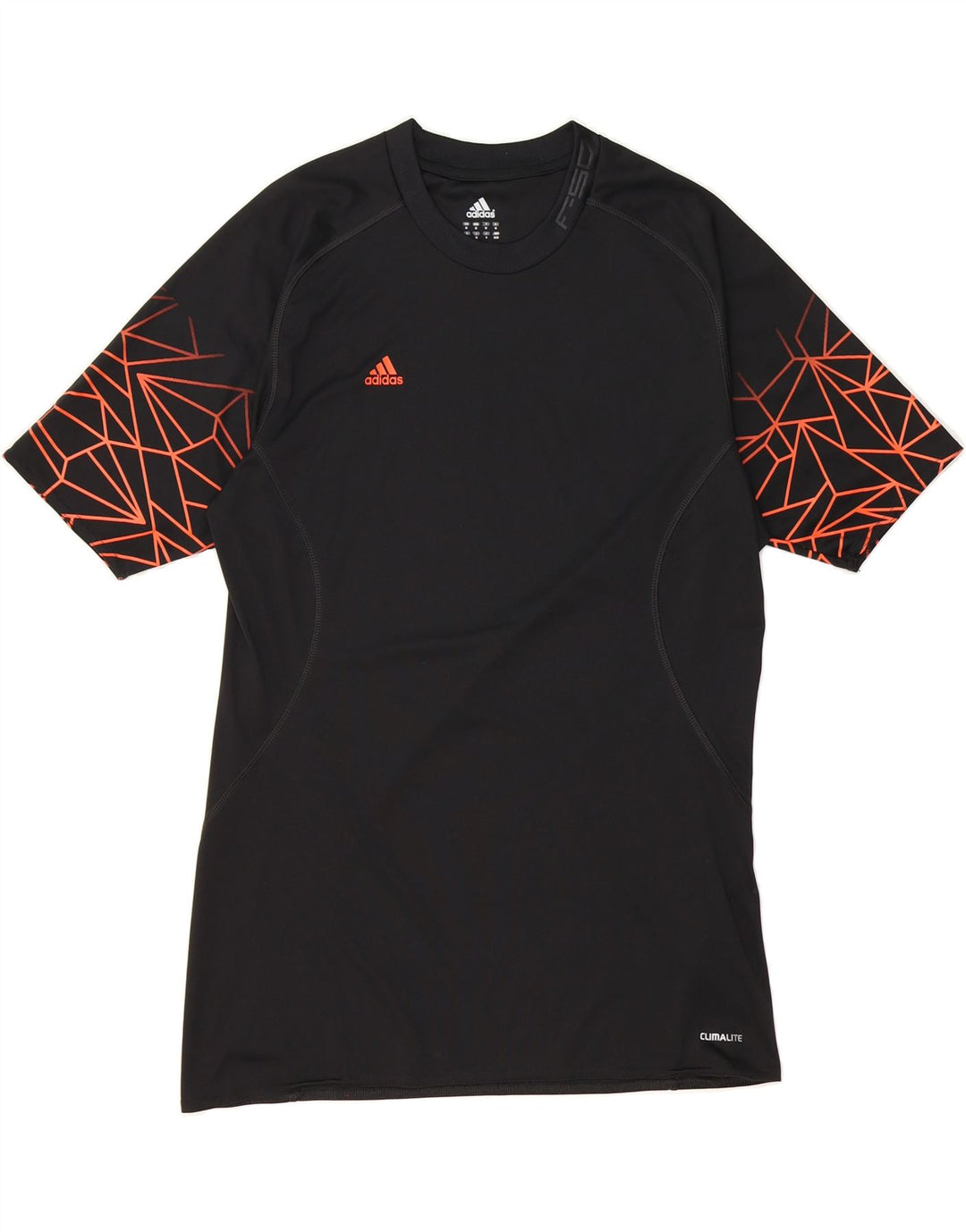 ADIDAS Mens Climalite T-Shirt Top Medium Black Geometric Polyester Vintage Adidas and Second-Hand Adidas from Messina Hembry 