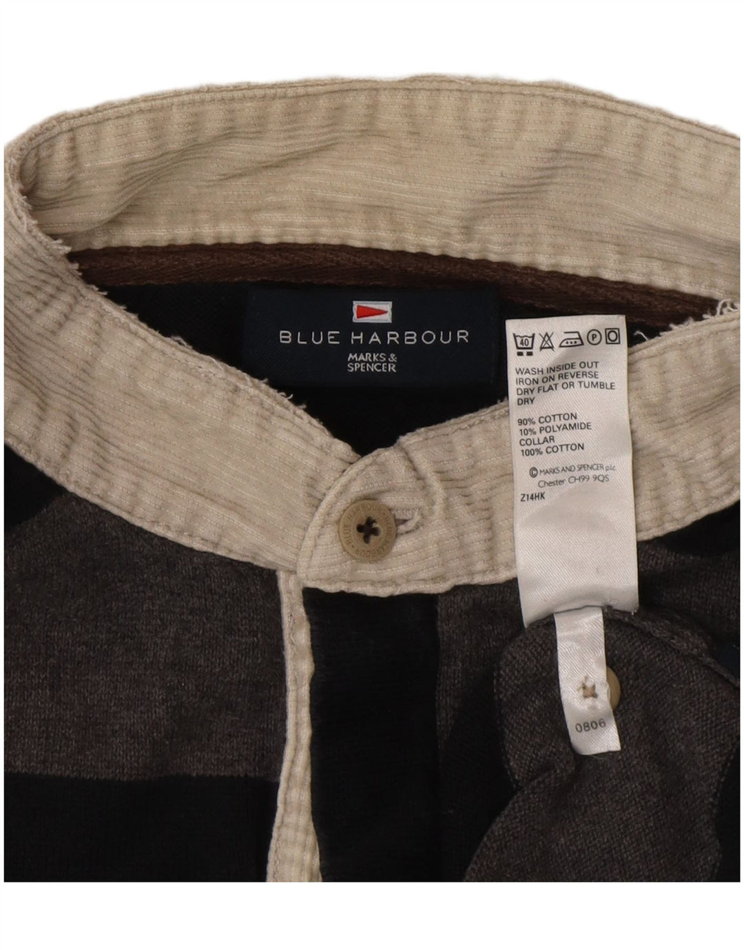 Marks & Spencer Herren-Pullover „Harbor“ mit Rollkragen, Blau, Größe L, Grau
