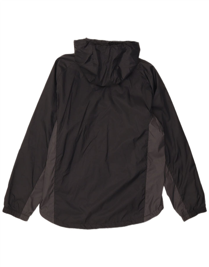 Nike Herren-Regenjacke mit Kapuze, UK 38, Mittelschwarzes Colourblock-Nylon