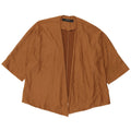 Zara Damen Strickjacke mit 3/4-Ärmeln, UK-Gr. 14, Mittelbraun