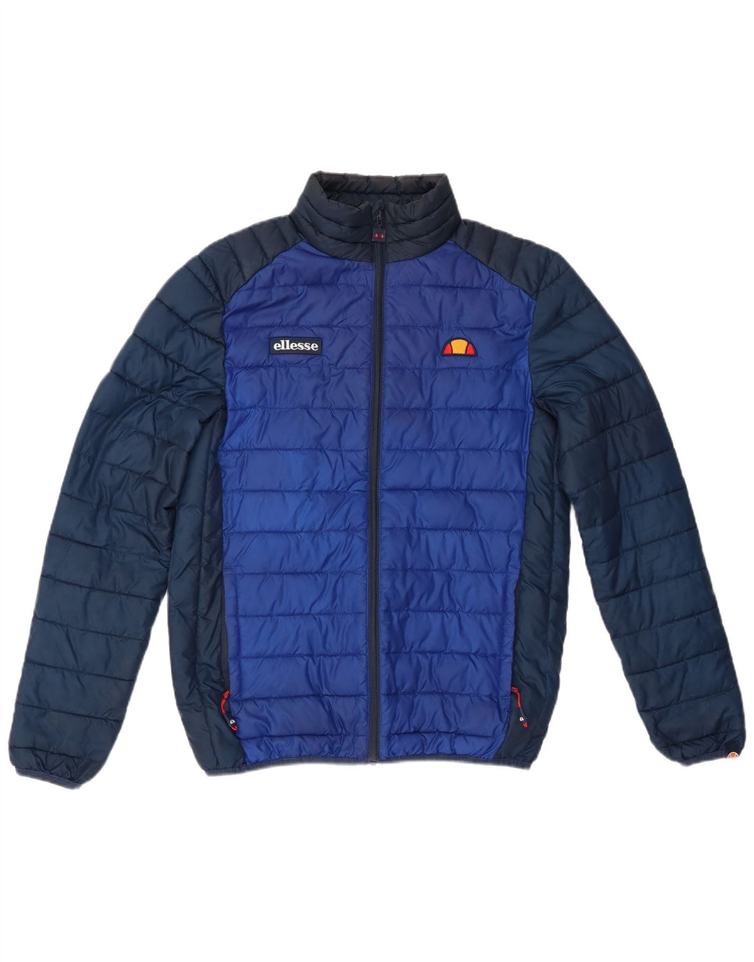 Ellesse Wattierte Herrenjacke UK 36 Small Blaues Colourblock-Polyester
