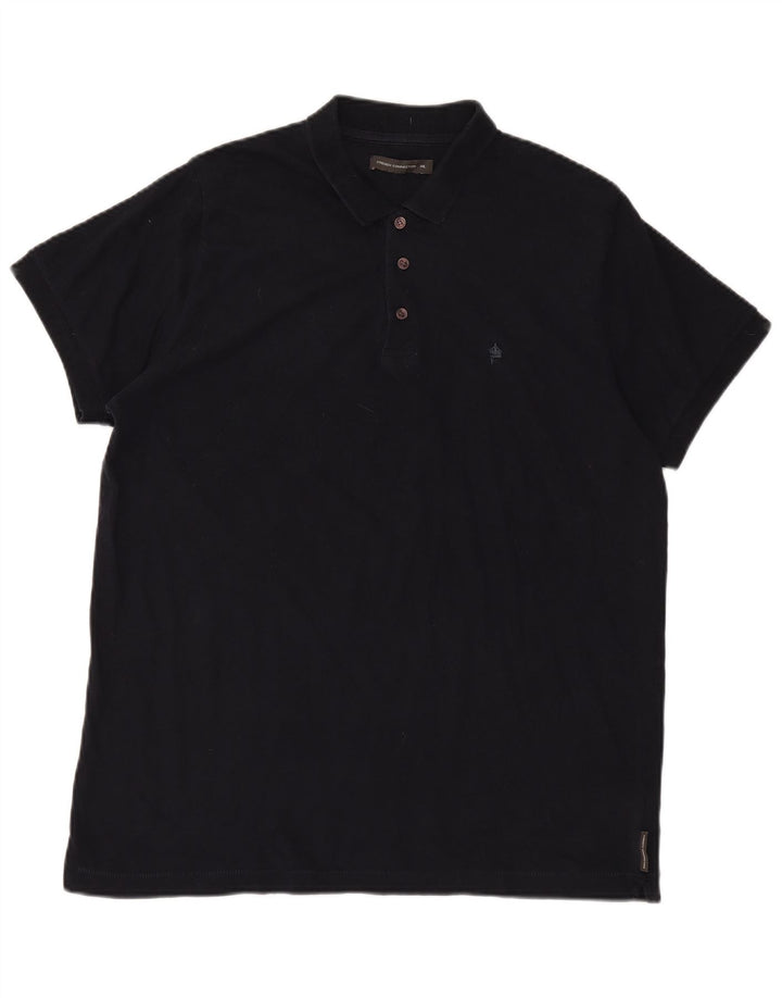 French Connection Herren-Poloshirt 2XL aus marineblauer Baumwolle