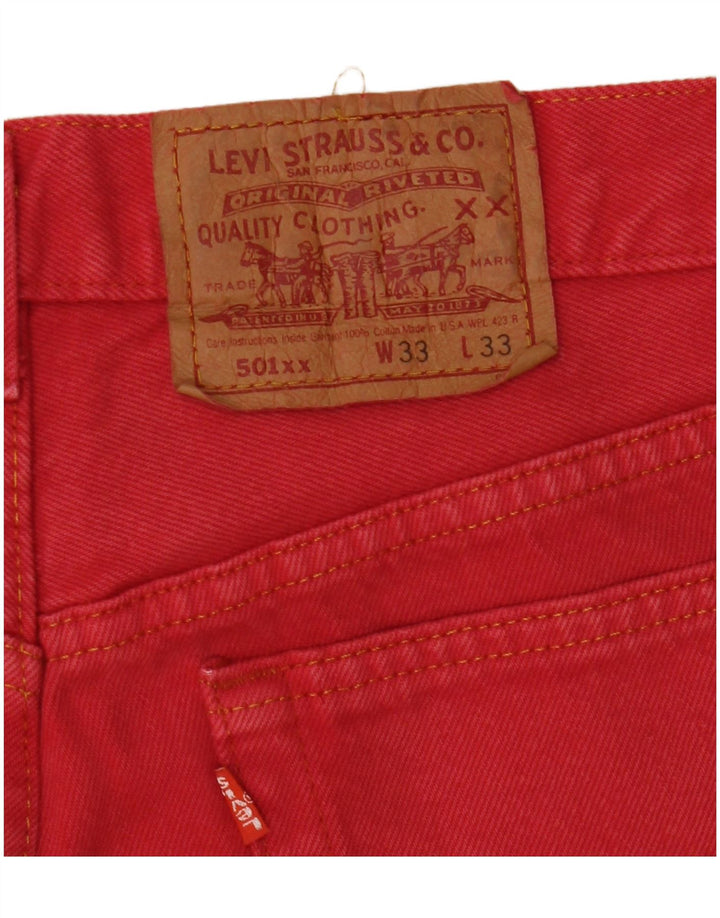 Levi's Herren 501 Straight Jeans W33 L27 Rot
