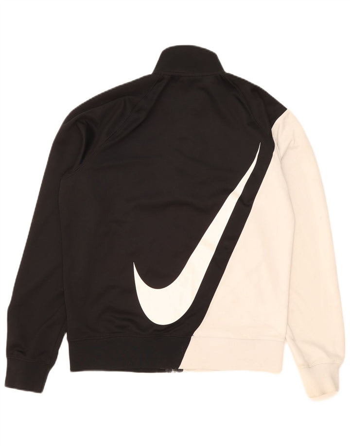 NIKE Herren-Trainingsanzugoberteil mit Grafik, Größe S, Schwarz, Farbblock-Polyester