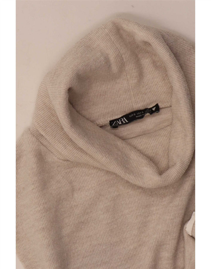 Zara Damen Weste Top UK 10 Small Beige
