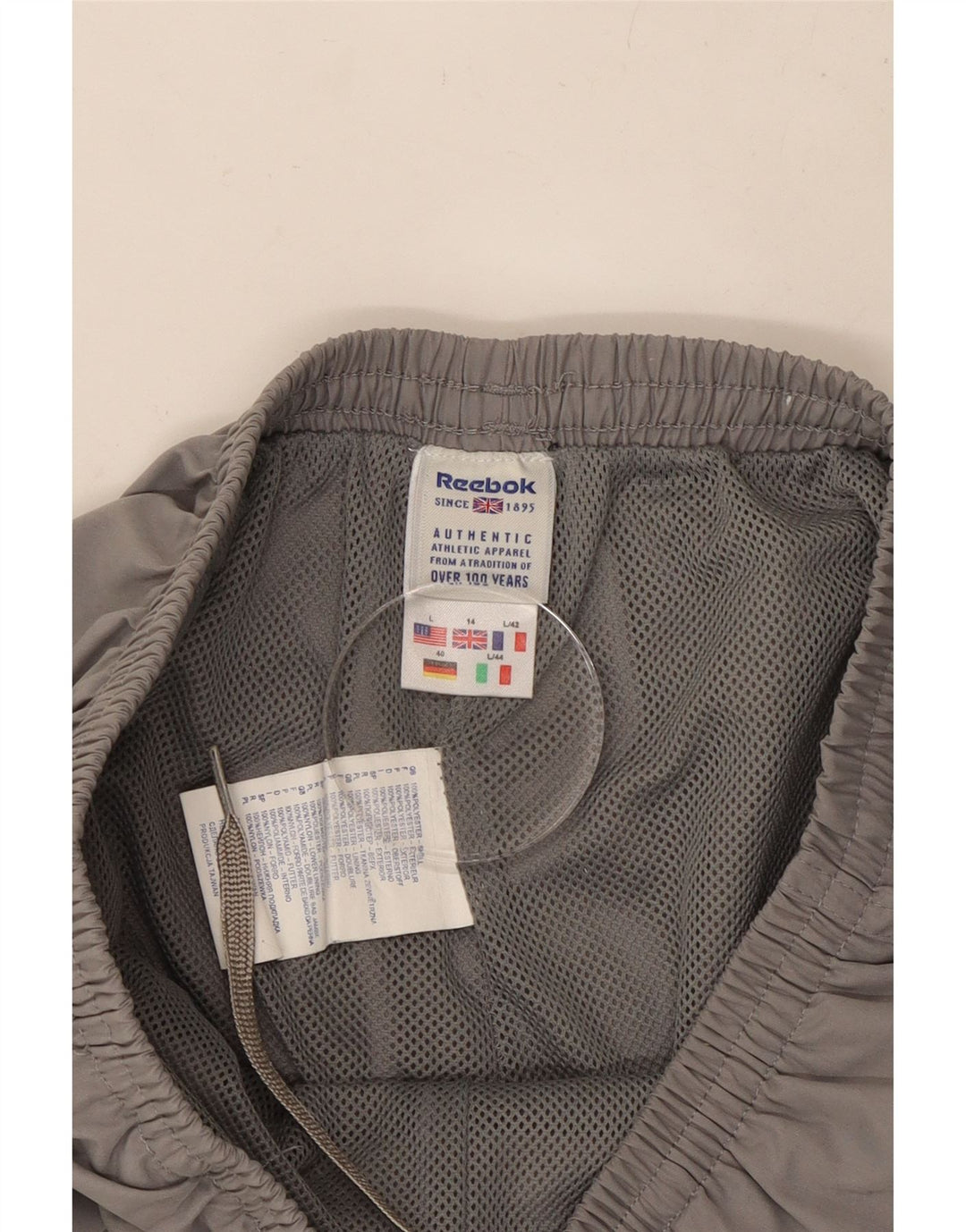 REEBOK Damen Trainingshose Jogger UK 14 Large Grau Polyester