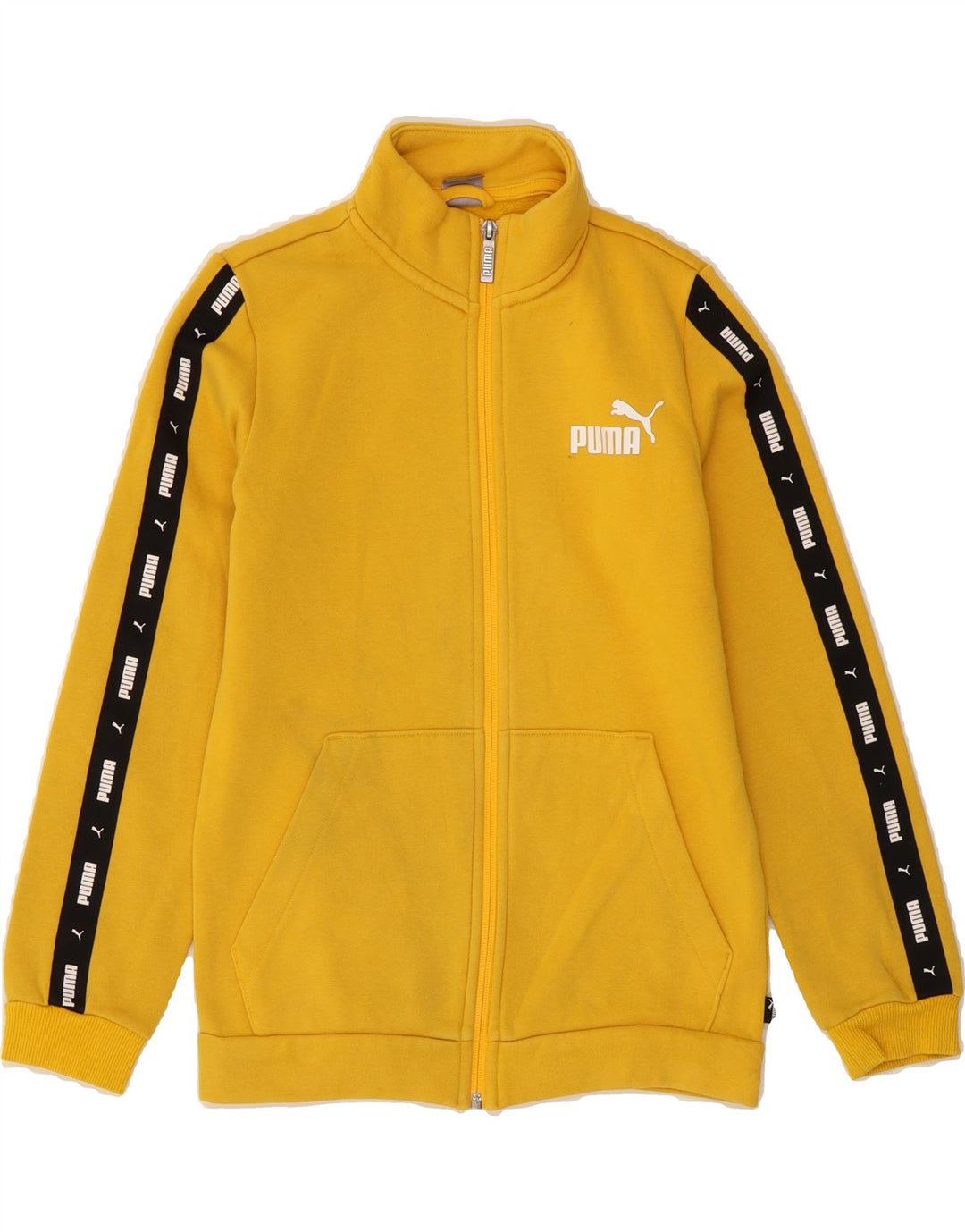 PUMA Boys Graphic Tracksuit Top Jacket 11-12 Years Large  Yellow Cotton Vintage Puma and Second-Hand Puma from Messina Hembry 