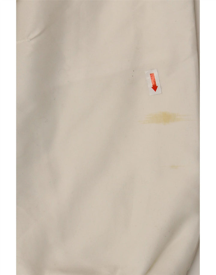 Puma Damen-Trainingsanzugoberteil mit Grafik, groß, weißes Farbblock-Polyester
