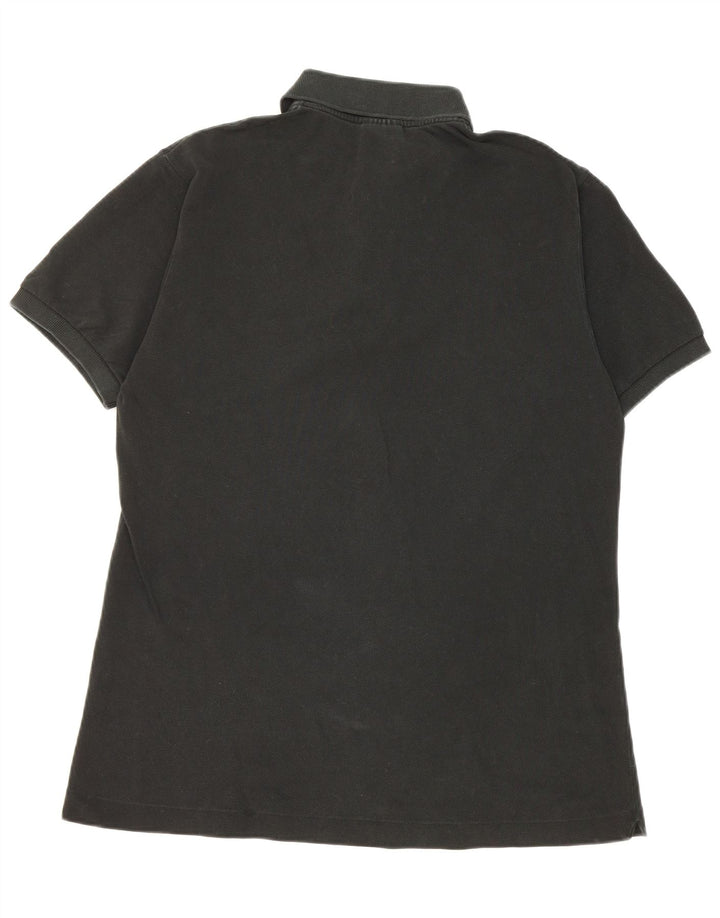 Lacoste Herren-Poloshirt, Größe 4, mittelgroß, schwarze Baumwolle