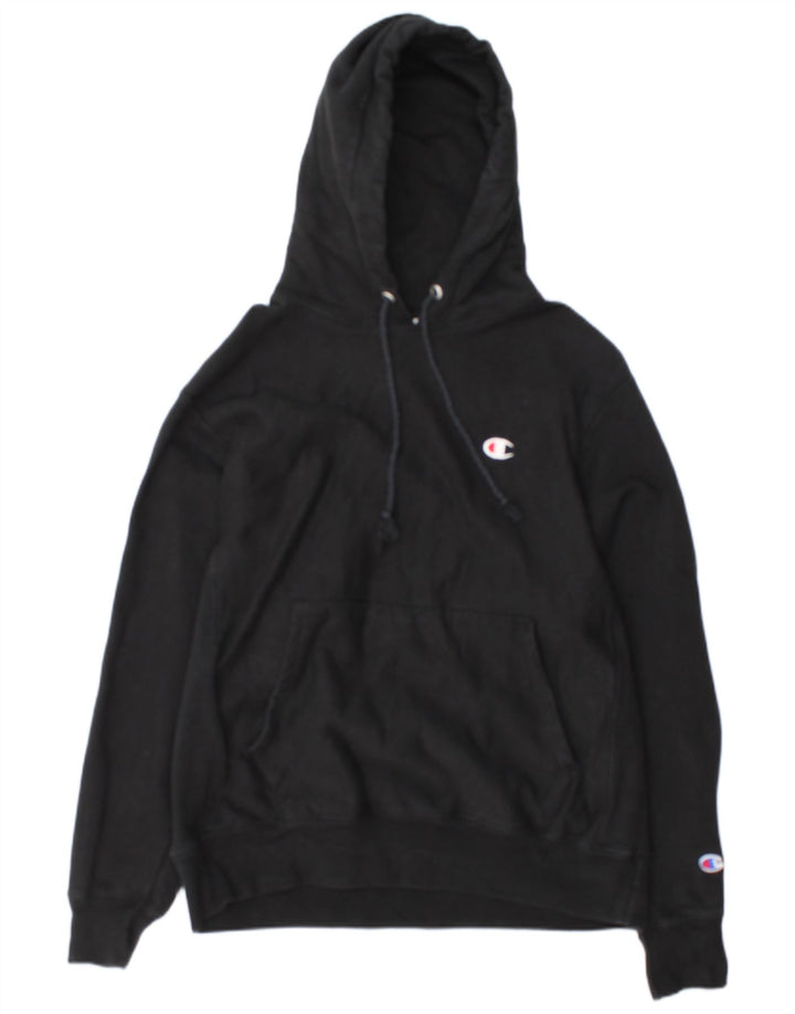 Champion Herren-Kapuzenpullover aus mittelschwarzer Baumwolle
