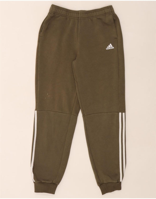 Adidas Jungen-Trainingshose, Jogginghose, 15–16 Jahre, Khaki, Colourblock-Baumwolle