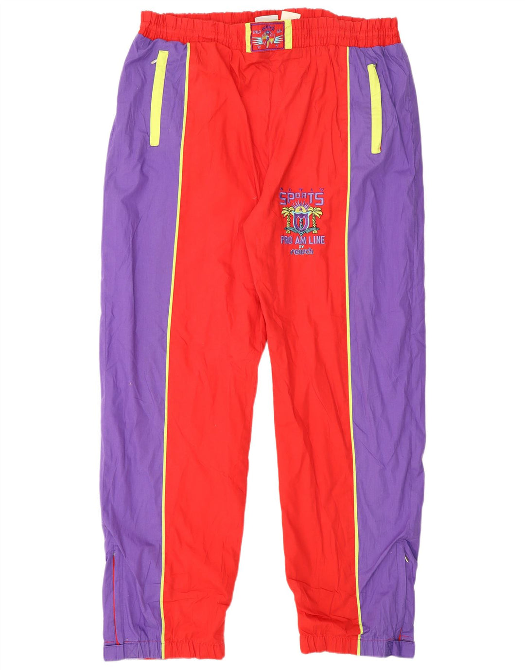 REUSCH Herren-Trainingshose, Jogginghose, 2XL, Rot, Farbblock