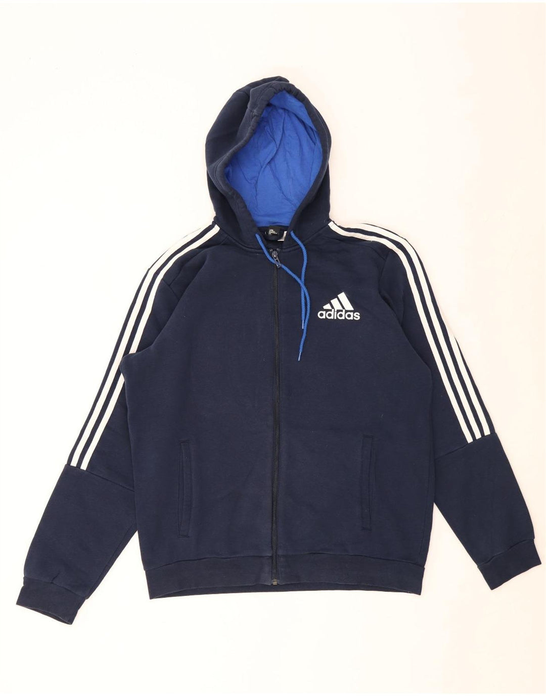 Adidas Herren-Kapuzenpullover mit Reißverschluss, groß, Marineblau