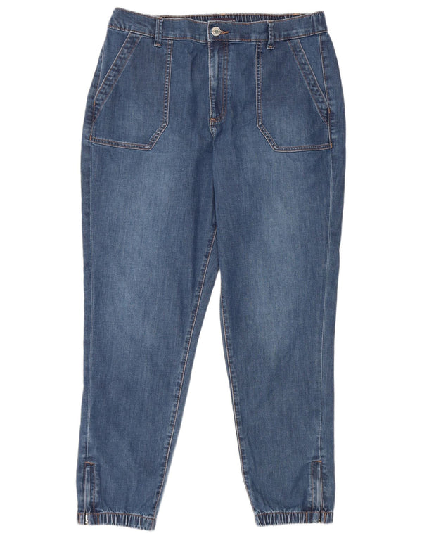 Marks & Spencer Damen Joggers, verkürzte Jeans, UK 16, Größe L, W34, L26, Blau