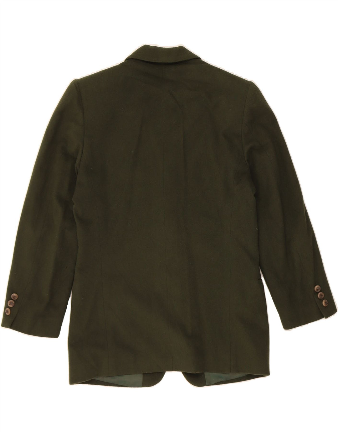 HENRY COTTONS Womens 2 Button Blazer Jacket IT 42 Medium Green Wool Vintage Henry Cottons and Second-Hand Henry Cottons from Messina Hembry 