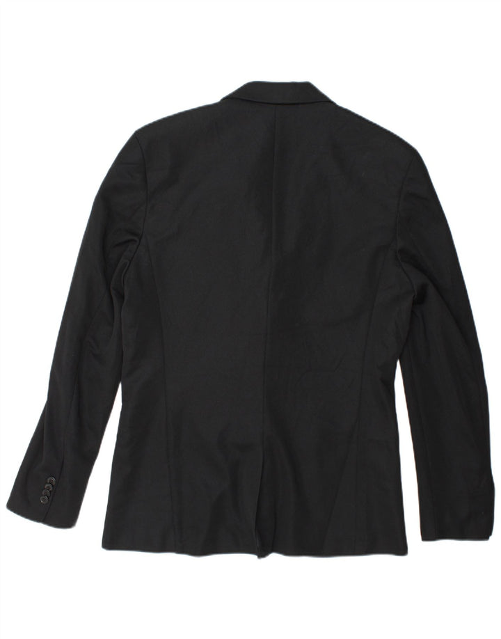 Zara Herren-Blazer mit 2 Knöpfen, UK 40, Größe L, Schwarz, Polyester