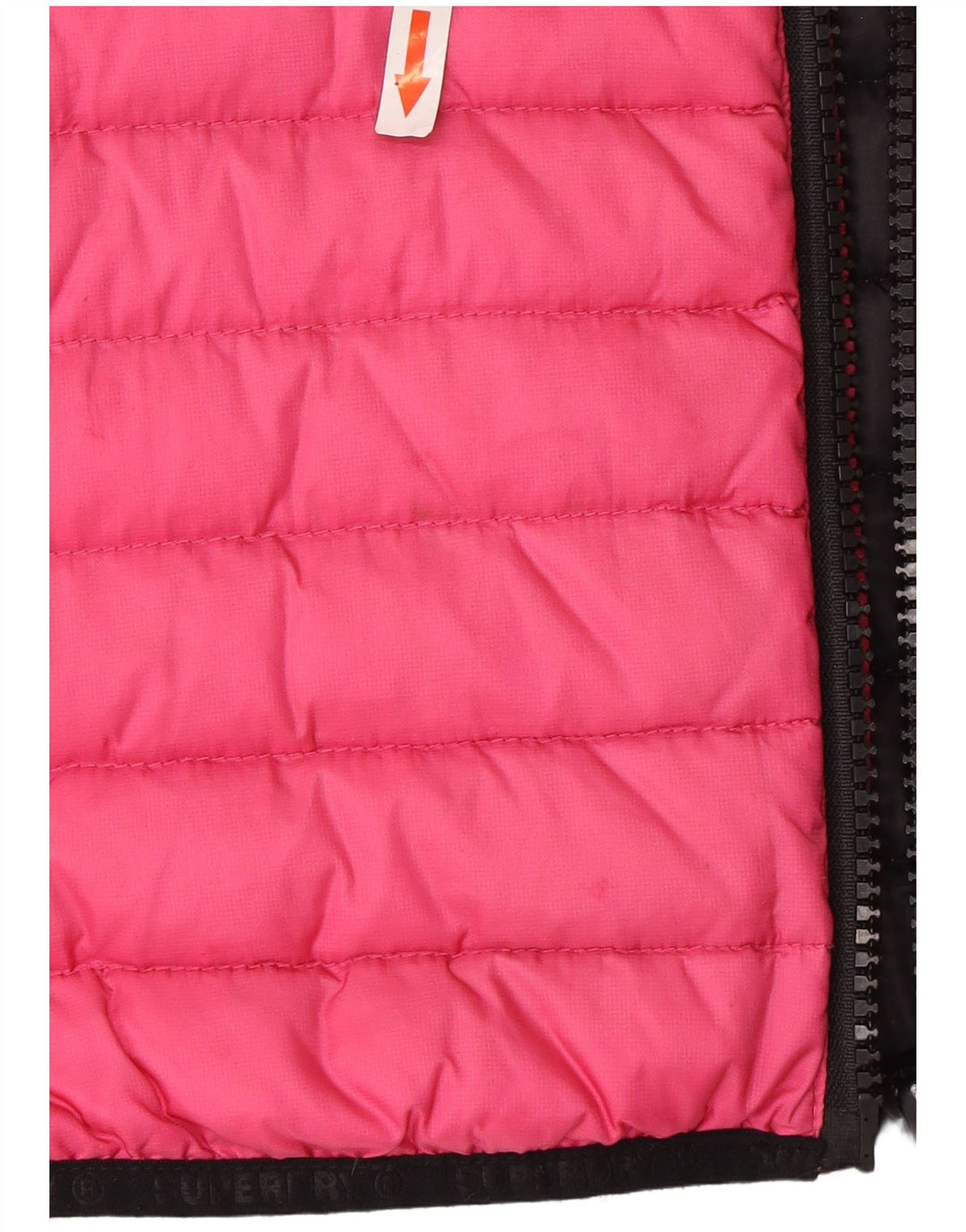 Superdry Wattierte Jacke mit Kapuze für Damen, UK 10, Small, Rosa, Nylon