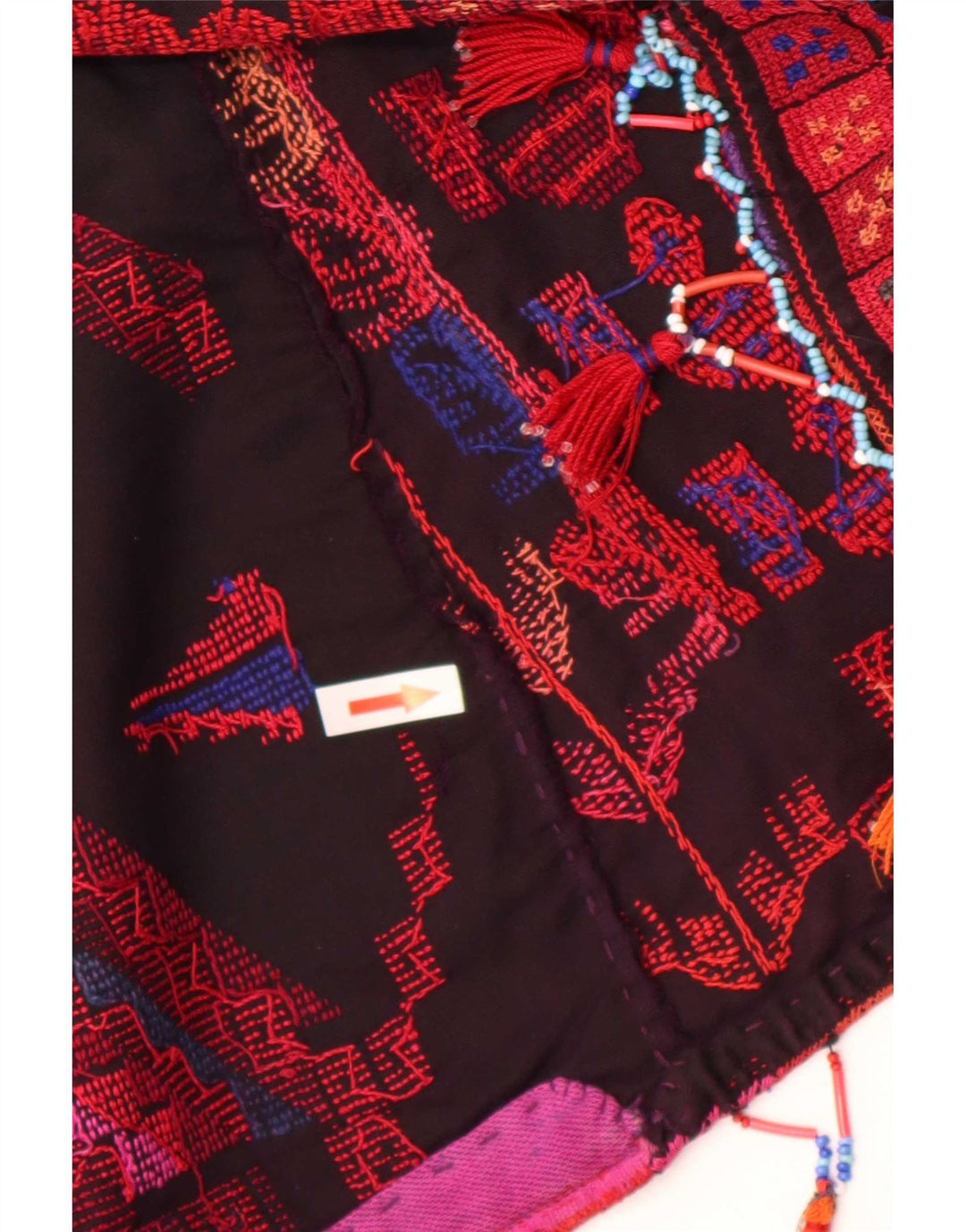 Vintage Damen Weste UK 14 Medium Mehrfarbig Geometrisch Aztekisch