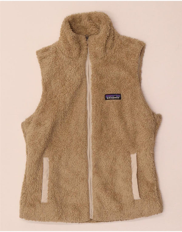 Patagonia Damen Fleeceweste UK 10 Small Beige Polyester