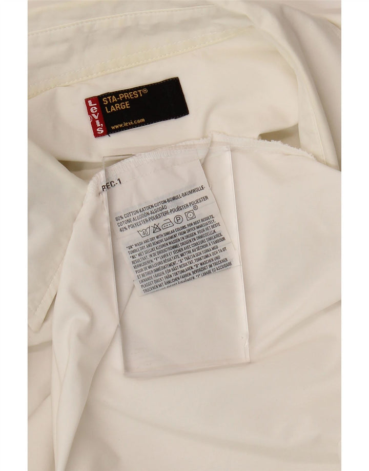 LEVI'S Herren-Hemd, groß, aus weißer Baumwolle