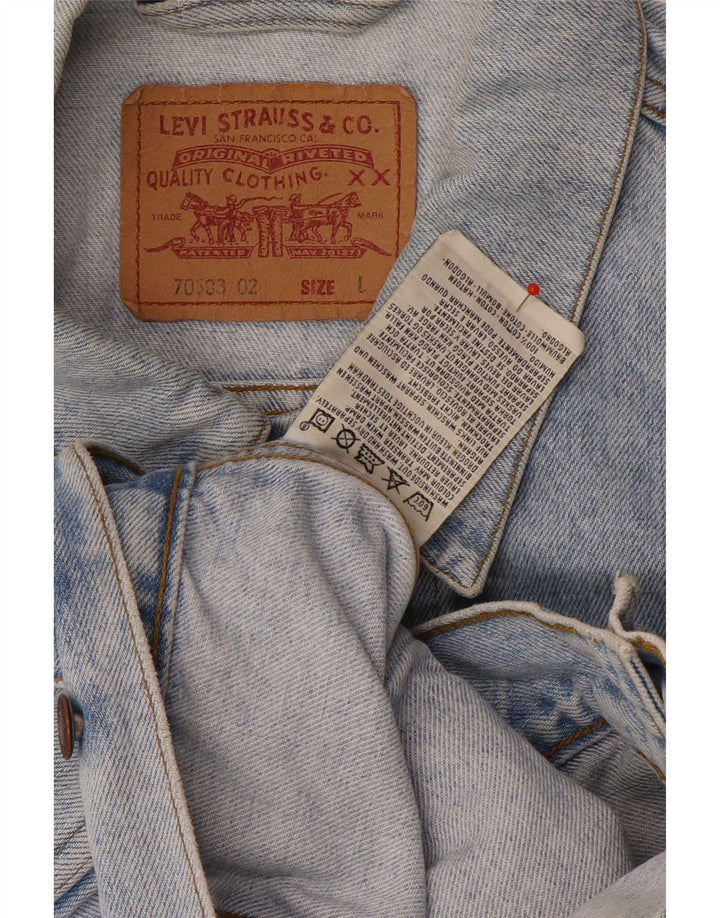 Levi's Herren Jeansjacke UK 40 Large Blau Baumwolle