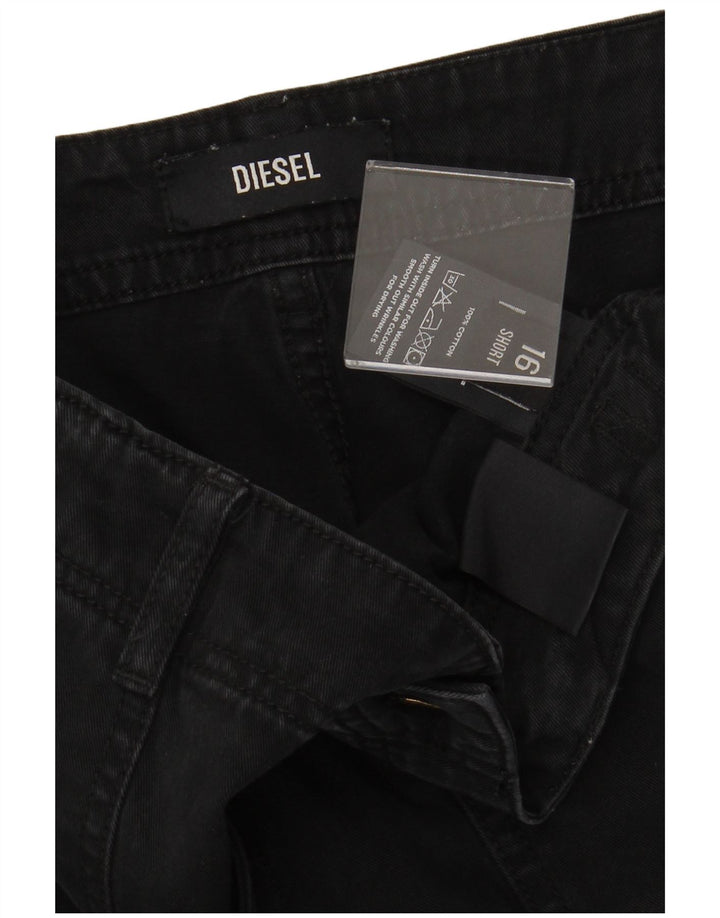 DIESEL Gerade Damen-Cargohose US 16 2XL W36 L30 Schwarze Baumwolle