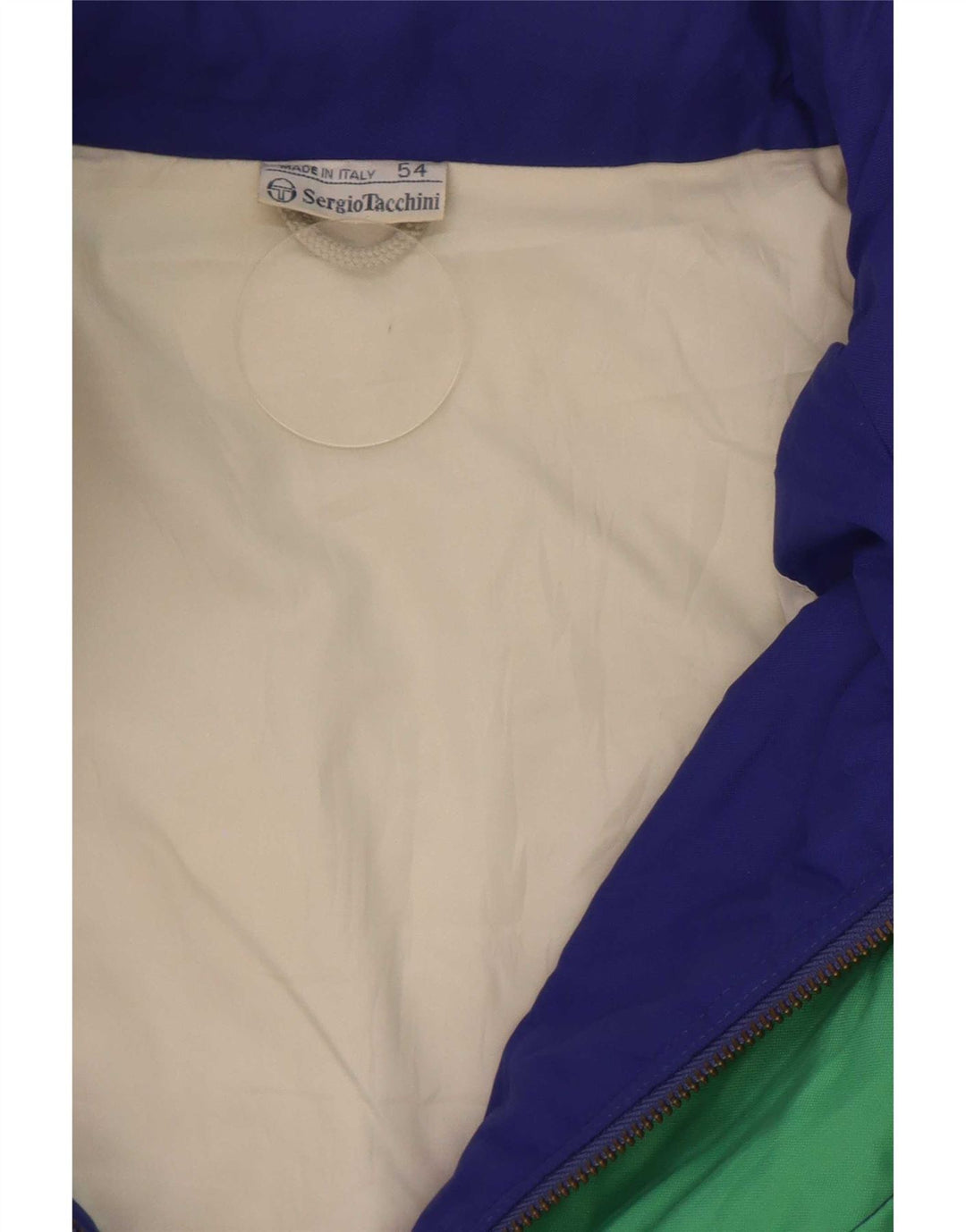 Sergio Tacchini Herren-Skijacke mit Kapuze IT 54 2XL Blaues Colourblock-Polyamid