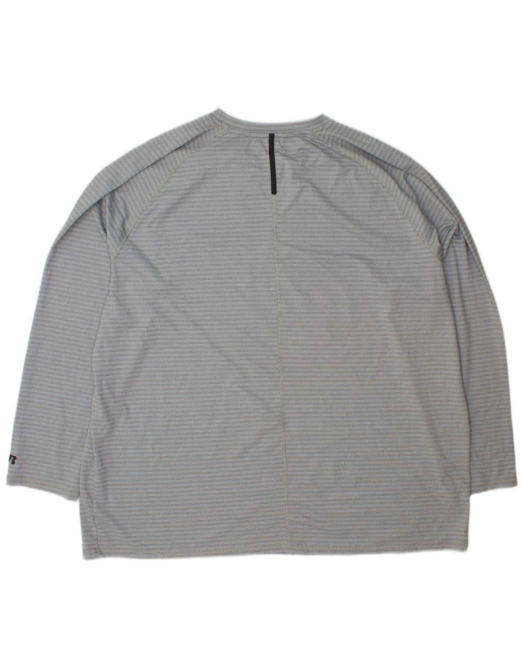 RUSSELL ATHLETIC Herren Dri-Power Top Langarm XL Grau Nadelstreifen