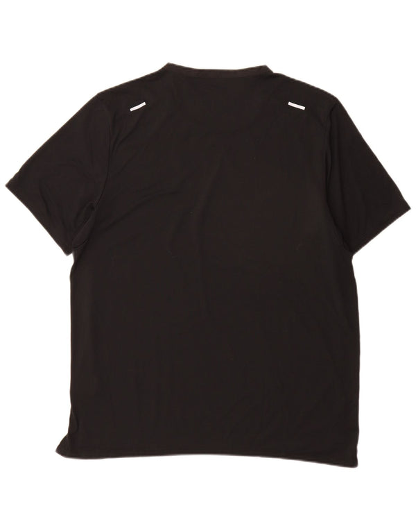 Nike Herren Dri Fit T-Shirt Top Large Schwarz Polyester