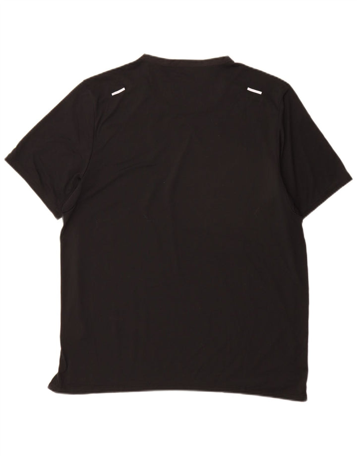 Nike Herren Dri Fit T-Shirt Top Large Schwarz Polyester