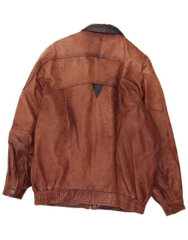 Vintage Herren Lederjacke UK 42 XL Braunes Leder