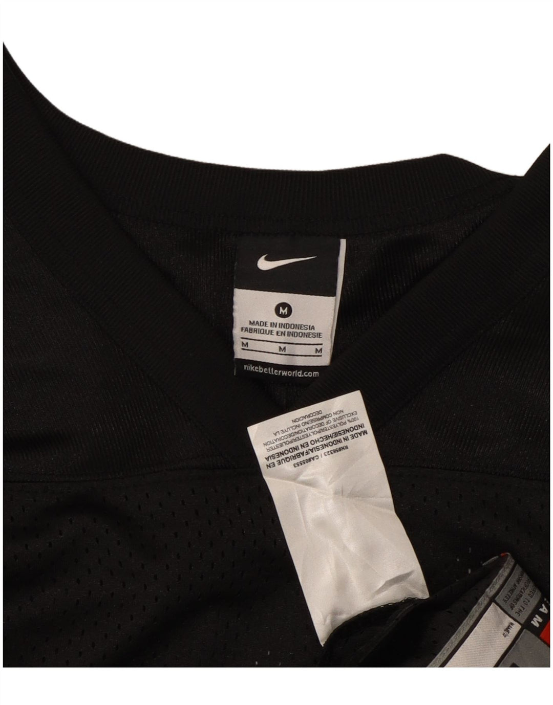 NIKE Damen T-Shirt Top UK 14 Medium Schwarz Polyester