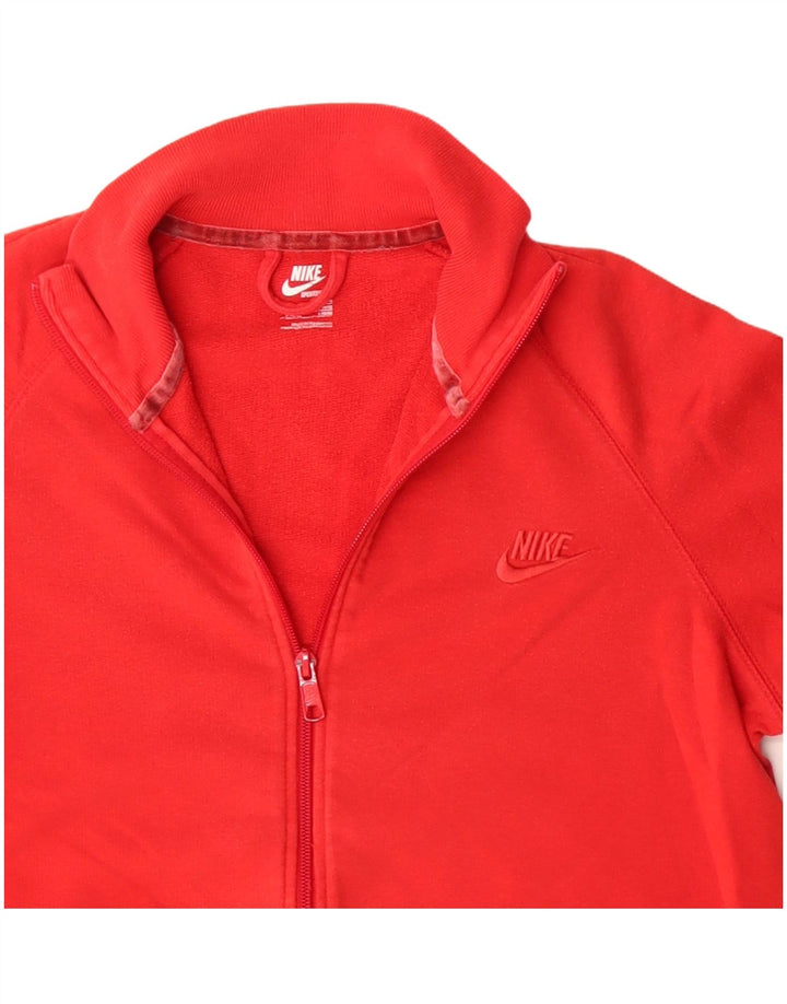 NIKE Damen-Trainingsanzug-Top-Jacke, UK 16, große rote Baumwolle