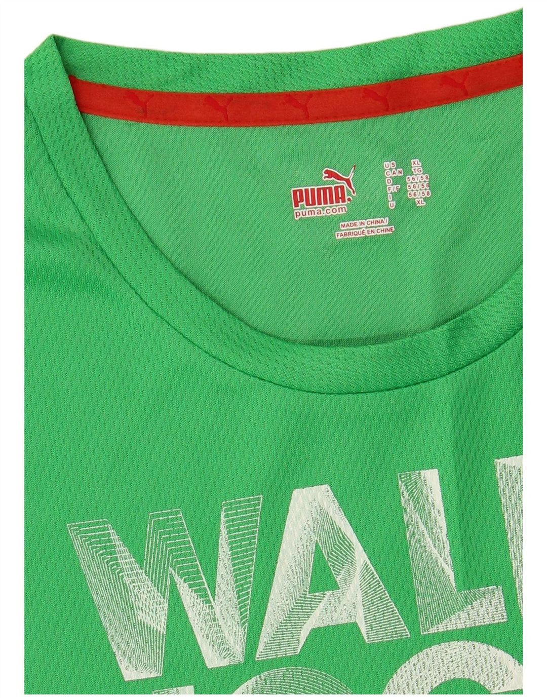 PUMA Mens Graphic T-Shirt Top XL Green Polyester