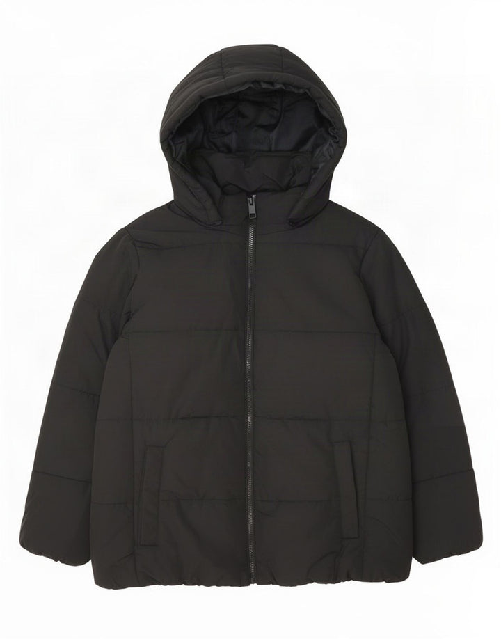 Marks & Spencer Wattierte Damenjacke mit Kapuze, UK 22 3XL, Schwarz, Polyester