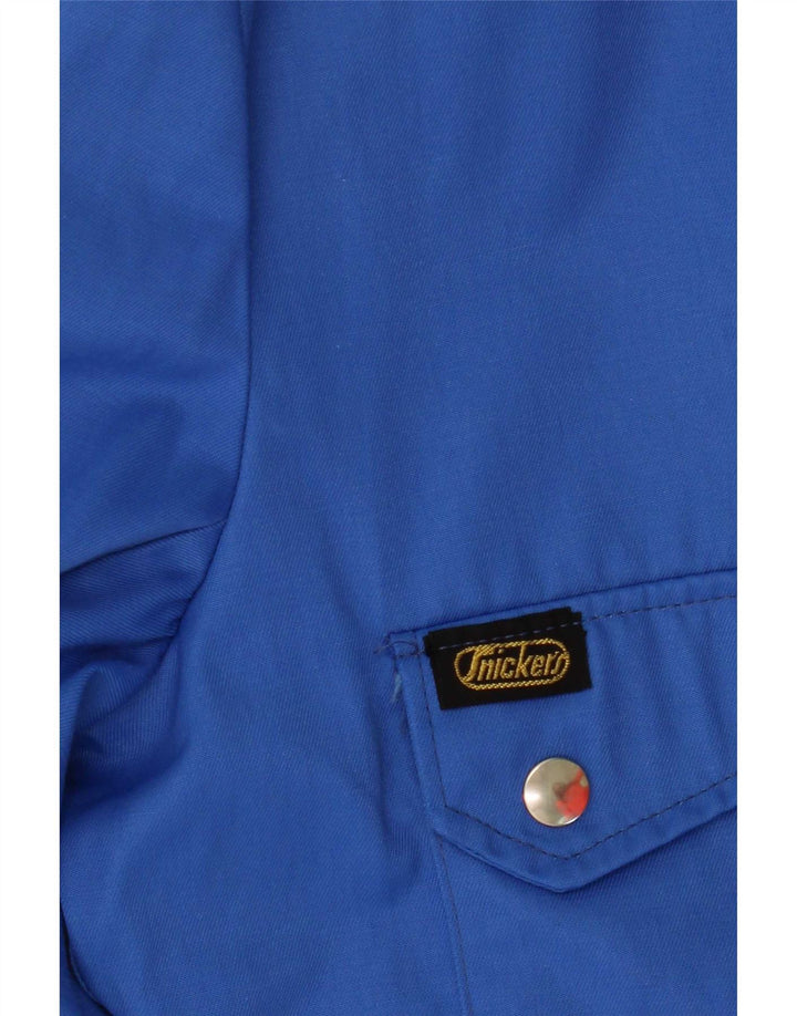 Snickers Damen Crop Bomberjacke IT 48 XL Blaues Nylon