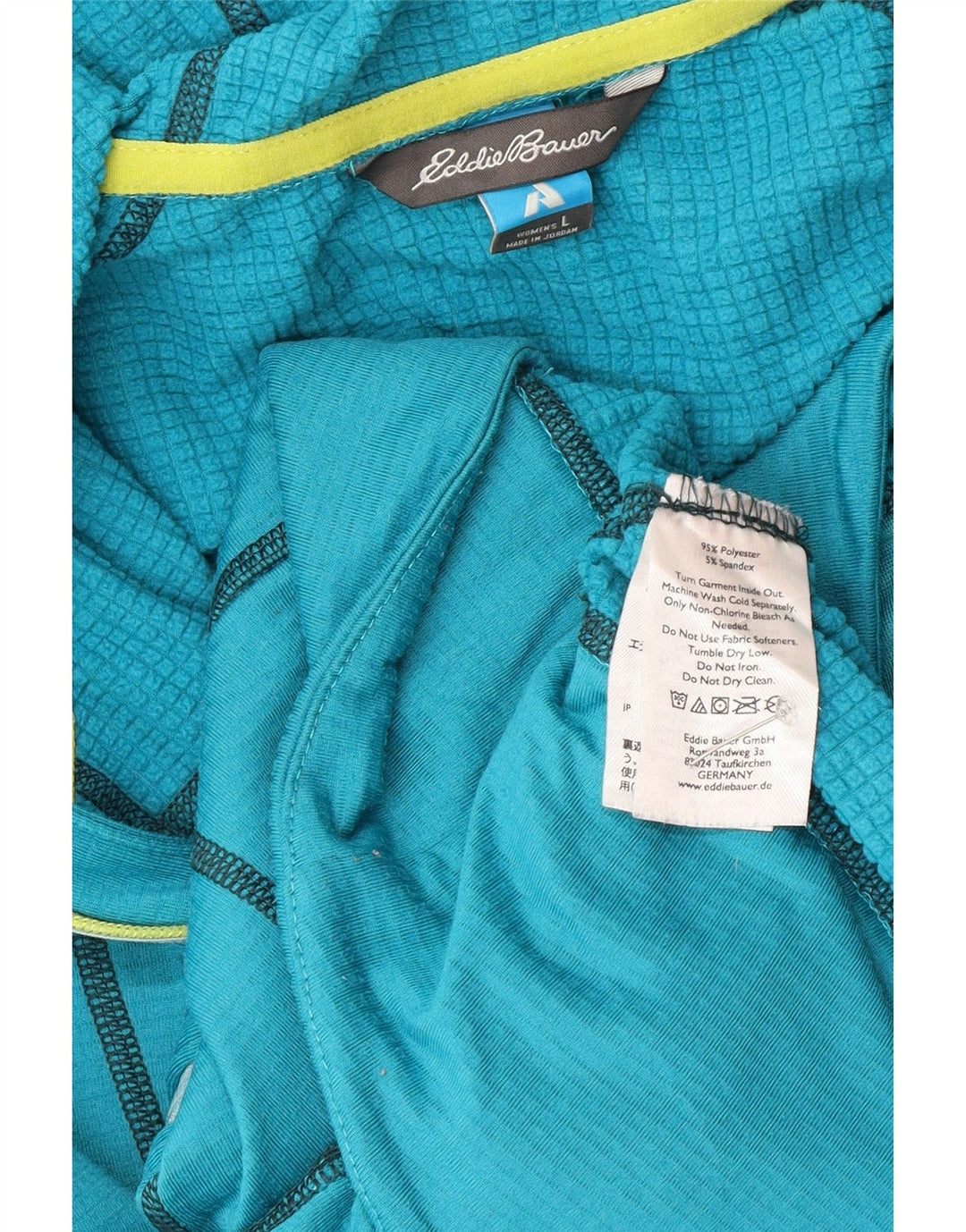 Eddie Bauer Damen-Kapuzenpullover mit Reißverschluss, UK 16, Größe L, blau, Polyester