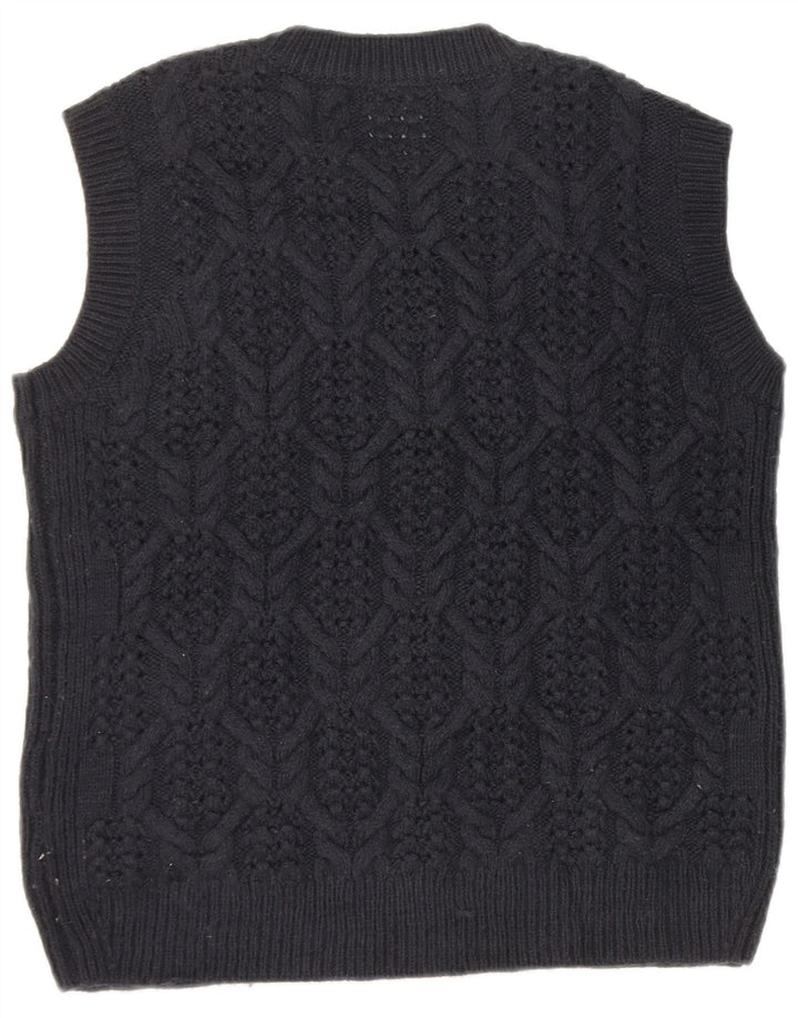 Marks & Spencer Damen Weste Tank Top UK 14 Medium Marineblau Acryl