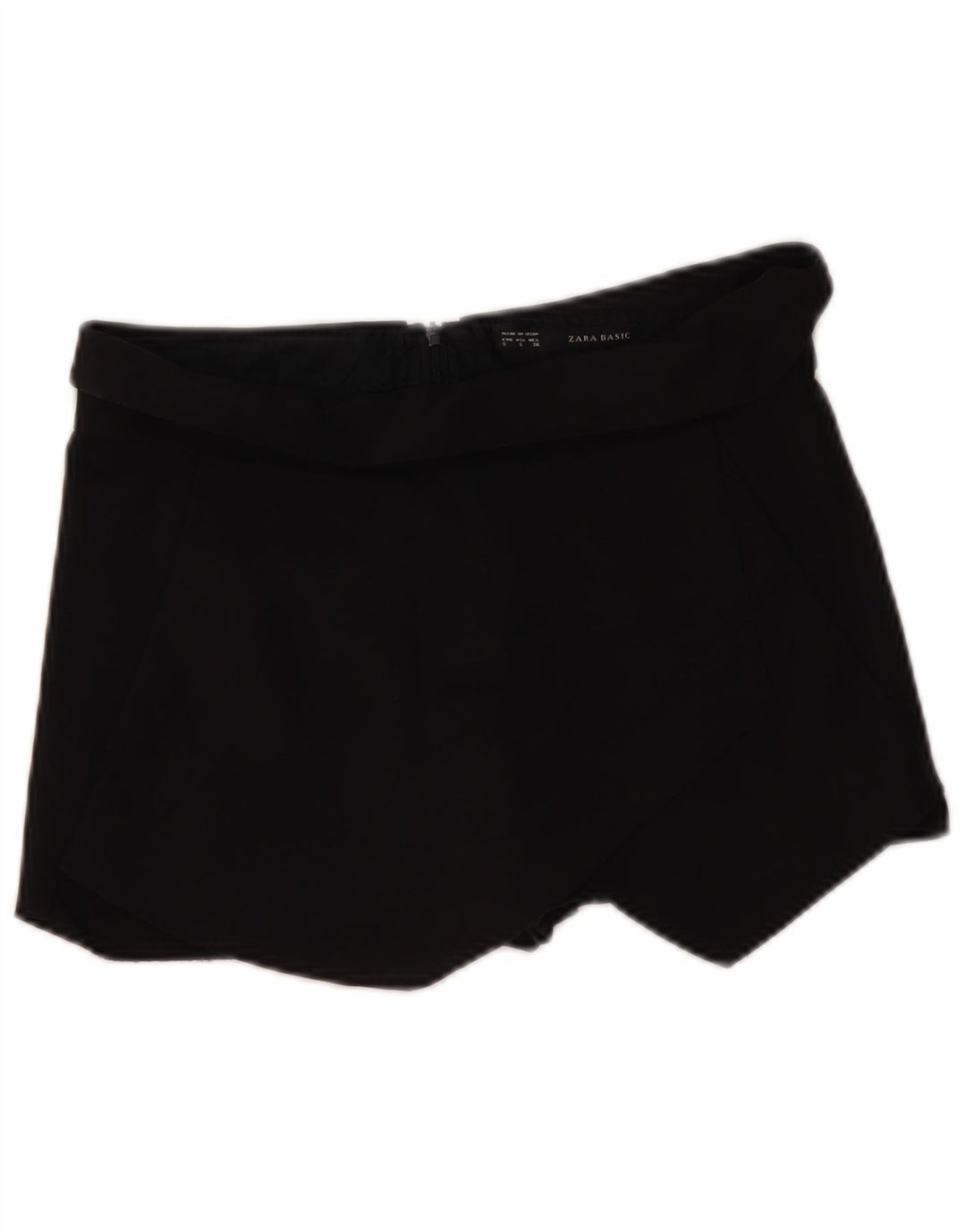 ZARA Damen Skort UK 8 Small Schwarz Acetat